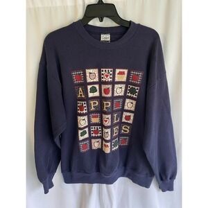 Vintage Apples Gopher Sport Sweatshirt Adult Large Made in USA